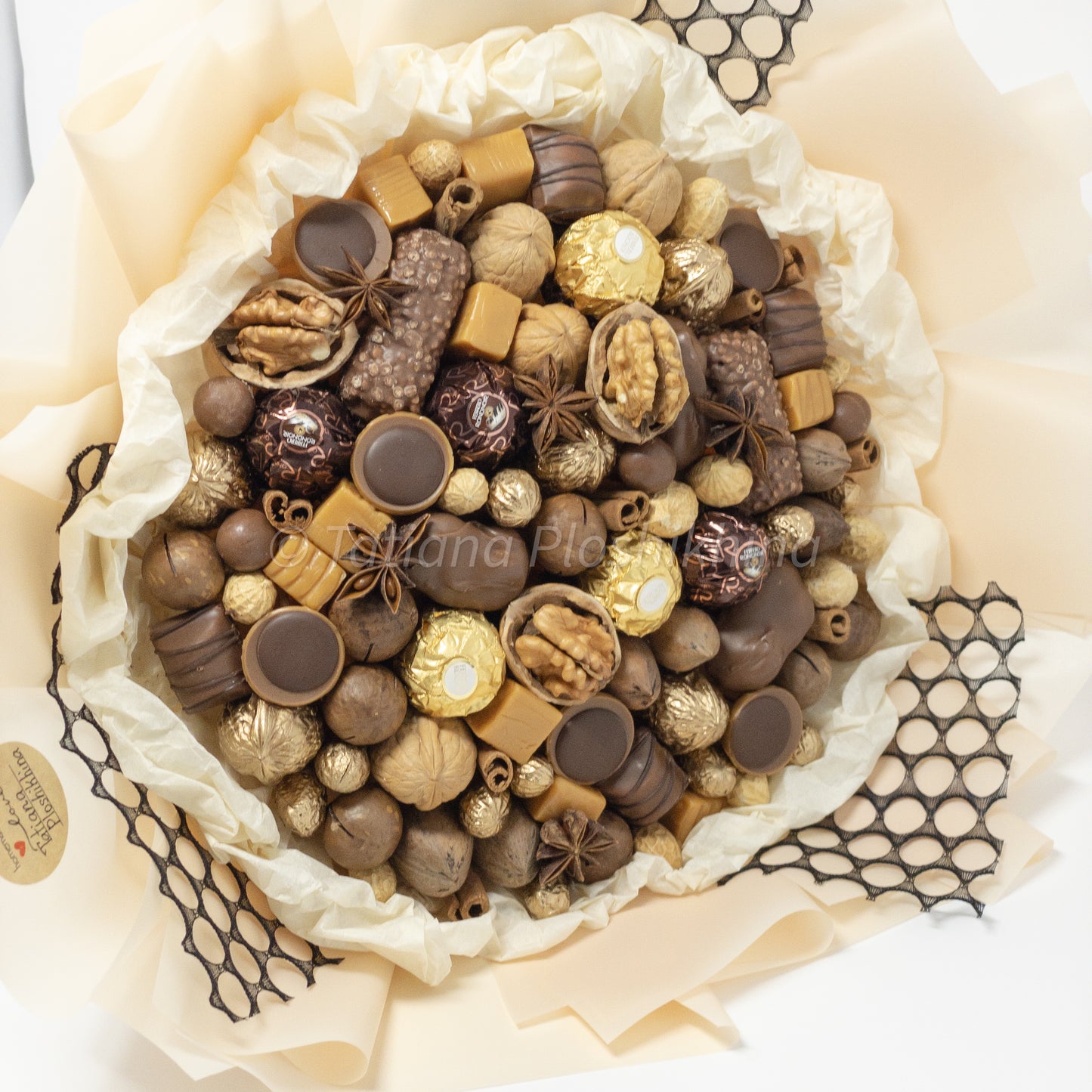 Candies with nuts bouquet