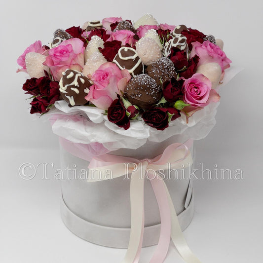 Strawberry in chocolate box