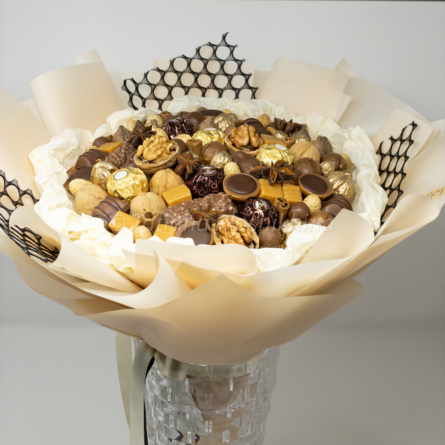 Candies with nuts bouquet